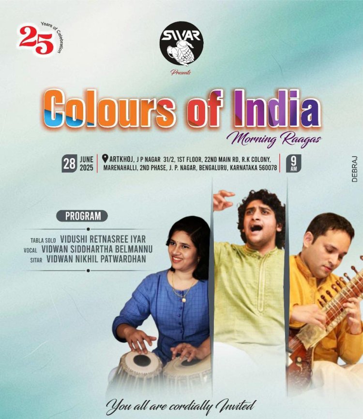 Swaranjali Delhi Presents “Colours of India – Morning Raagas” in Bengaluru