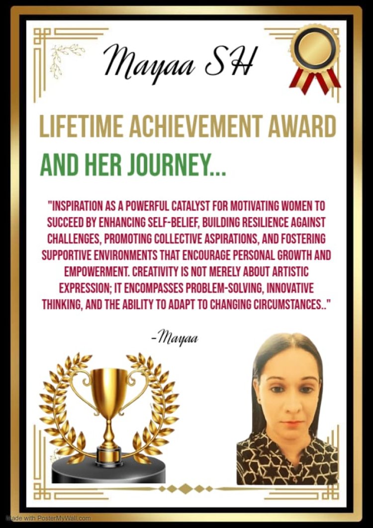Mayaa SH Gets Candid On Lifetime Achievement Award and Her Journey ...