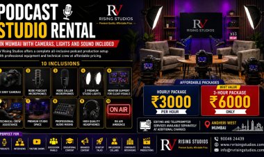 Mumbai Podcast Studio with 3 Sony Cameras & Full Professional Setup